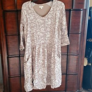 Garnet Hill bohemian pocket detail dress